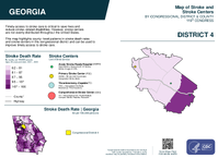 GA Congressional District 04 Stroke and Stroke Centers Map 119th Congress