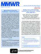 Medical Costs and Productivity Losses of Cancer Survivors  United States 20082011