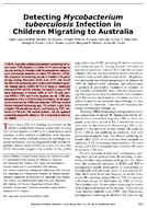 Detecting Mycobacterium tuberculosis Infection in Children Migrating to Australia