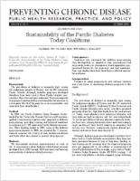Sustainability of the Pacific Diabetes Today Coalitions