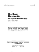 Blood donor characteristics and types of blood donations United States1973