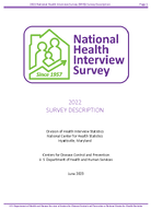 National Health Interview Survey 2022 Survey Description