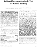 Indirect Fluorescent Antibody Test For Malaria Antibody
