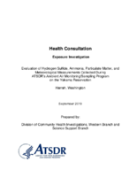 Health Consultation Evaluation of Hydrogen Sulfide Ammonia Particulate Matter and Meteorological Measurements Collected During ATSDRs Ambient Air MonitoringSampling Program on the Yakama Reservation Harrah Washington