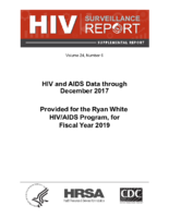 HIV and AIDS Data through December 2017 Provided for the Ryan White HIVAIDS Program for Fiscal Year 2019