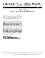 Letter from Tommy Thompson