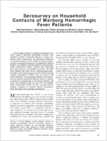 Serosurvey on Household Contacts of Marburg Hemorrhagic Fever Patients