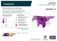 TN Congressional District 06 Stroke and Stroke Centers Map 118th Congress