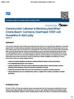 Construction Laborer is Electrocuted When Crane Boom Contacts Overhead 7200volt Powerline in Kentucky FACE 9121