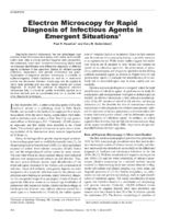 Electron Microscopy for Rapid Diagnosis of Emerging Infectious Agents1