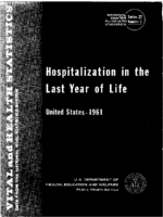 Hospitalization in the last year of life United States 1961