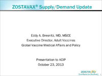ZOSTAVAX supplydemand update