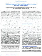 CDC Grand Rounds A Public Health Approach to Prevention of Intimate Partner Violence