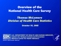 Overview of the National Health Care Survey