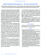 Update Ebola Virus Disease Epidemic  West Africa November 2014
