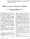 Effect of gamma globulin on measles