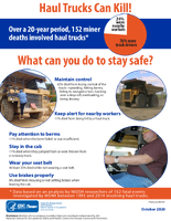 Haul Trucks Can Kill infographic 2020