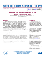 Intended and unintended births in the United States 19822010