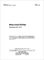 Dietary intake findings United States 19711974