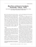 Bacillus anthracis Bioterrorism Incident Kameido Tokyo 1993