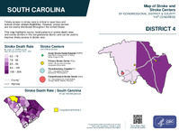 SC Congressional District 04 Stroke and Stroke Centers Map 119th Congress