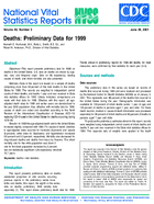 Deaths Preliminary Data for 1999