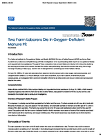 Two Farm Laborers Die in OxygenDeficient Manure Pit FACE 8944