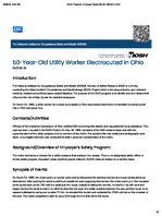 50YearOld Utility Worker Electrocuted in Ohio FACE 8626