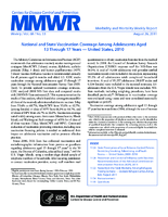 MMWR Morbidity and Mortality Weekly Report Vol 60 No 33 August 26 2011