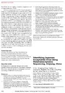 Identifying Japanese Encephalitis Virus Using Metatranscriptomic Sequencing Xinjiang China