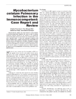 Mycobacterium celatum Pulmonary Infection in the Immunocompetent Case Report and Review