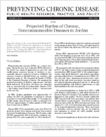 Projected Burden of Chronic Noncommunicable Diseases in Jordan