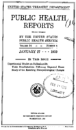 Public Health Reports  v 54 no 4  cover