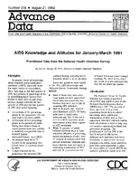 AIDS Knowledge and Attitudes for January  March 1991 Provisional Data From the National Health Interview Survey