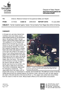 Farmer Crushed Against Tractor Tire by Gravity Flow Wagon Box while Unhitching