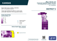 KS Congressional District 02 Stroke and Federally Qualified Health Centers Map 119th Congress