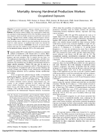 Mortality Among Hardmetal Production Workers Occupational Exposures