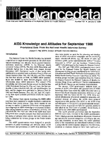 AIDS Knowledge and Attitudes for September 1988 Provisional Data From the National Health Interview Survey