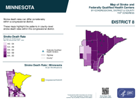 MN Congressional District 08 Stroke and Federally Qualified Health Centers Map 119th Congress