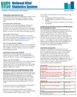 National Vital Statistics System Division of Vital Statistics newsletter  January 2022