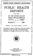 Public Health Reports  v 53 no 9 cover