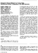 Changes in sexual behavior by young urban heterosexual adults in response to the AIDS epidemic