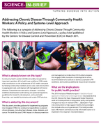 Addressing Chronic Disease Through Community Health Workers A Policy and SystemsLevel Approach
