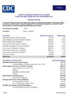 Centers for Disease Control and Prevention Fiscal Year 2015 Grants Summary Profile Report for American Samoa