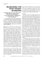 Escherichia coli O157 Cluster Evaluation