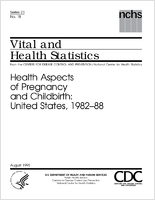 Health aspects of pregnancy and childbirth United States 198288