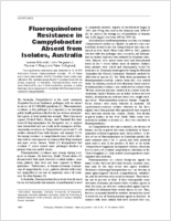 Fluoroquinolone Resistance in Campylobacter Absent from Isolates Australia