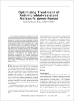 Optimizing Treatment of Antimicrobialresistant Neisseria gonorrhoeae