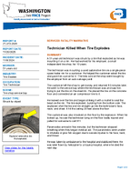 Services Fatality Narrative Technician Killed When Tire Explodes Washington Report 712722025