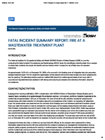 Fatal Incident Summary Report Fire at a Wastewater Treatment Plant FACE 8411